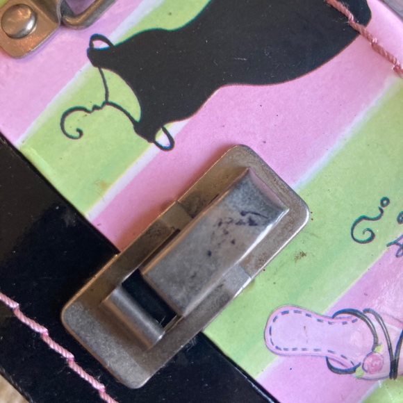 VINTAGE 2003 LADY JAYNE GLAMOUR GIRLS PINK STACKING SUITCASE HINGED w HANDLE EUC - Picture 2 of 13